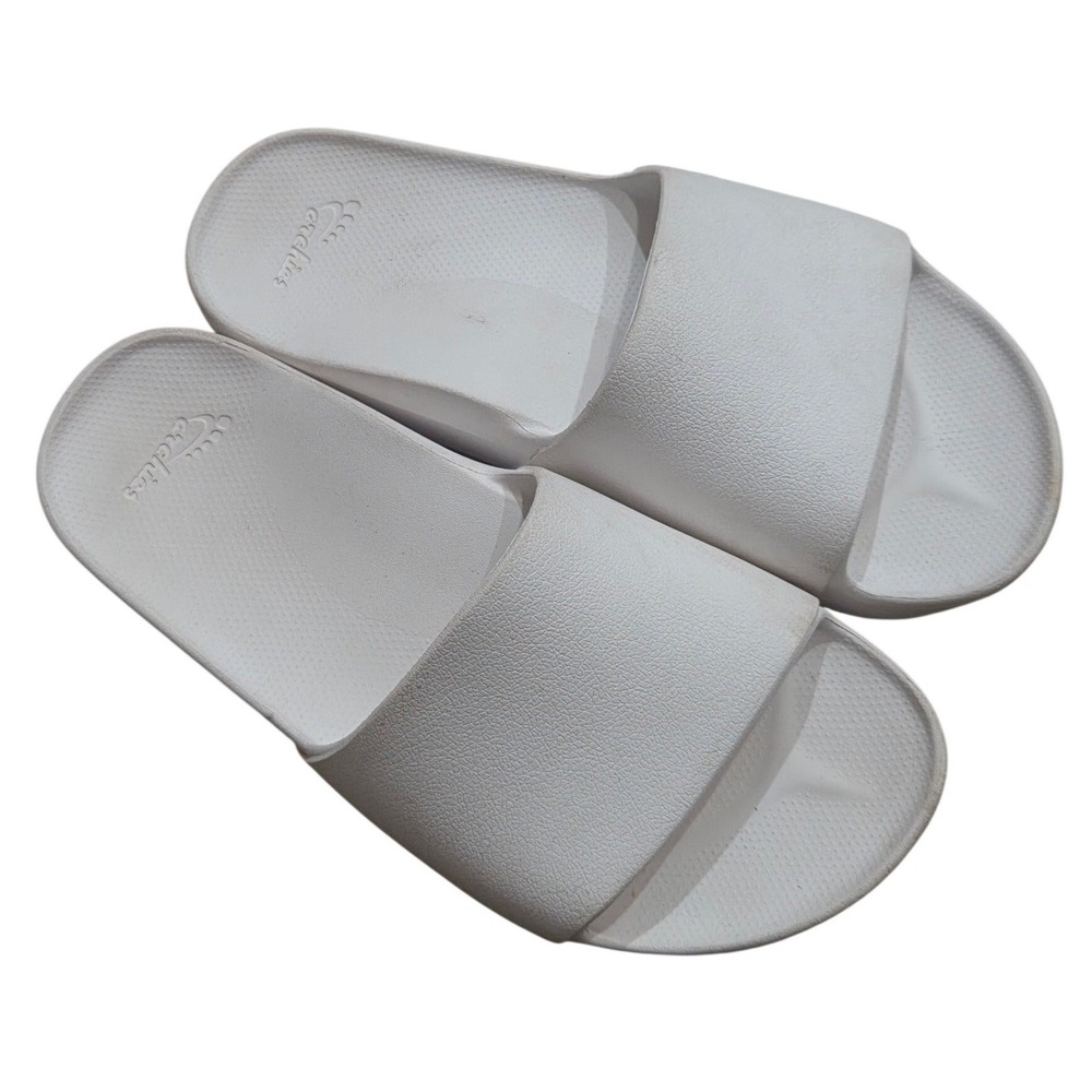 Archies White Arch Support Slides Waterproof Sport Comfort 11 Mens 12 Women